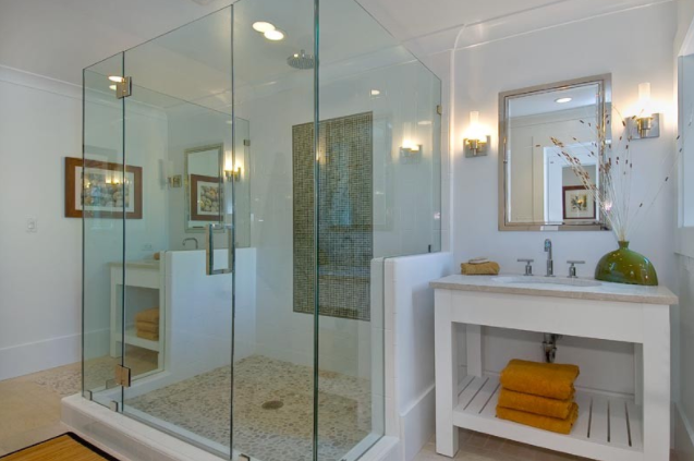 Vách ngăn vệ sinh bằng kính cường lực đẹp cho nhà tắm